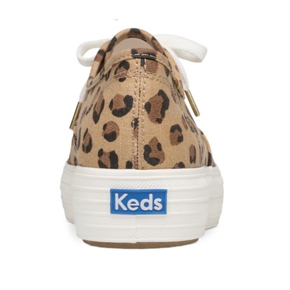 NEW KEDS Leopard Triple Kick Canvas Sneakers - Picture 3 of 6